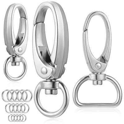 FUOYLOO Zinc Alloy Dog Collar Clips with Wear- and Rust-Resistant Rings, Round Pet Tag Clips for Dog and Cat Collars