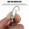 FUOYLOO Zinc Alloy Dog Collar Clips with Wear- and Rust-Resistant Rings, Round Pet Tag Clips for Dog and Cat Collars view 3