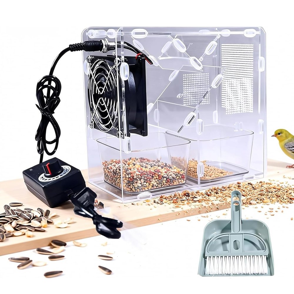 Grain Cleaner with Adjustable Fan Speed