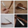 Foldable Stainless Steel Razor Holder for Precise Shaving view 4