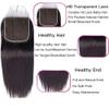 Weeybay Straight Human Hair 4x4 Lace Closure, Free Part, Pre-Bleached Knots, Natural Black #1B, 24 in view 3