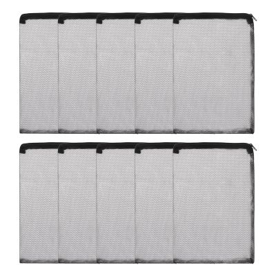 QUARKZMAN Aquarium Filter Bags, Fine Mesh Reusable, 15 x 10 cm (Black, 10 Pack)