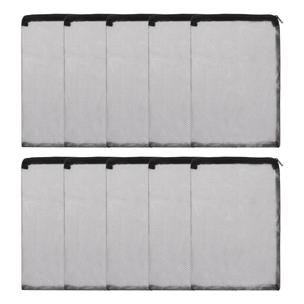 QUARKZMAN Aquarium Filter Bags, Fine Mesh Reusable, 15 x 10 cm (Black, 10 Pack)