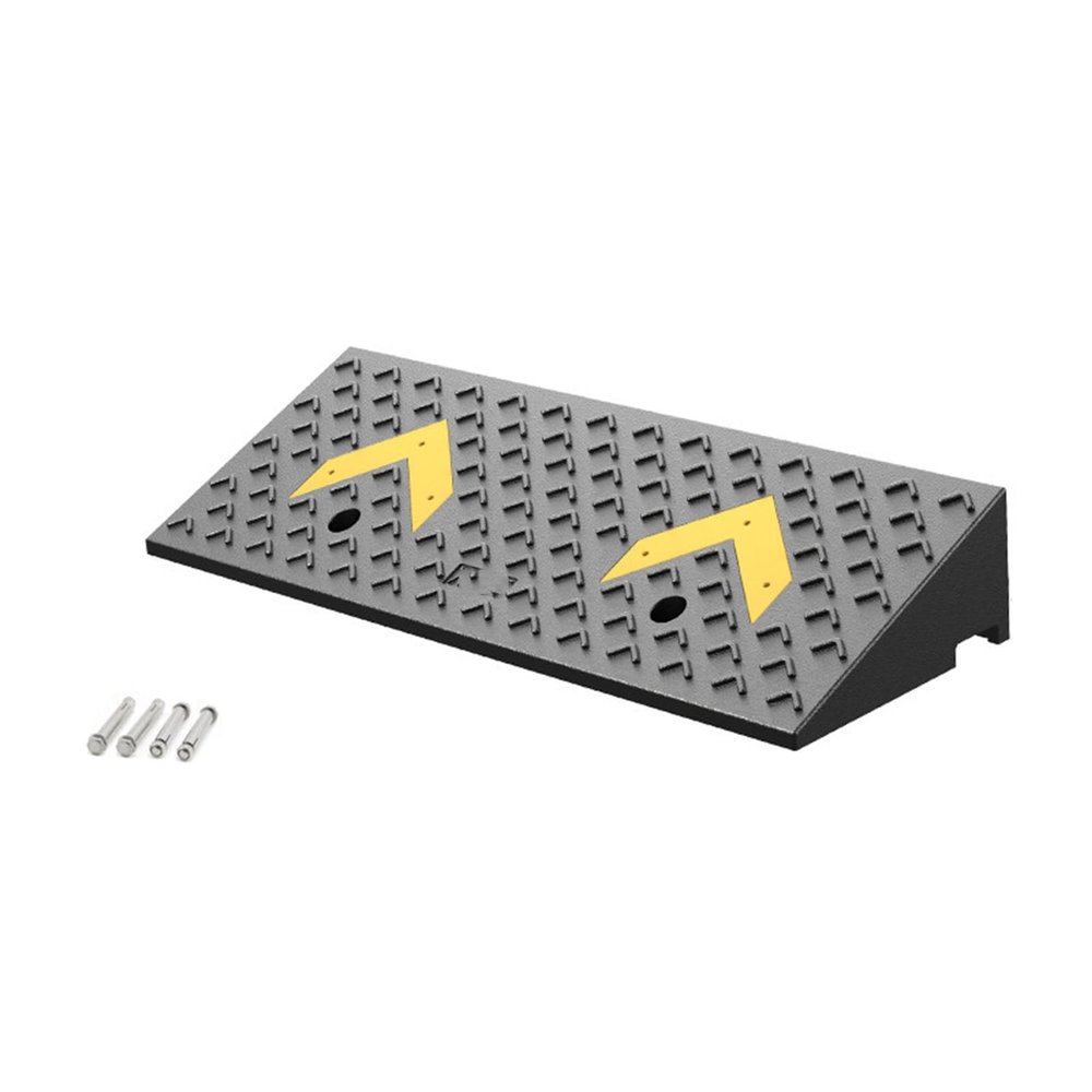Thick, Wear-Resistant Rubber Threshold Ramp, 100 × 25 × 8 cm