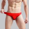 CEWIFO Men's Sheer Ice Silk G-String and T-Back Underwear, Red, One Size view 2