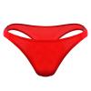 CEWIFO Men's Sheer Ice Silk G-String and T-Back Underwear, Red, One Size view 3