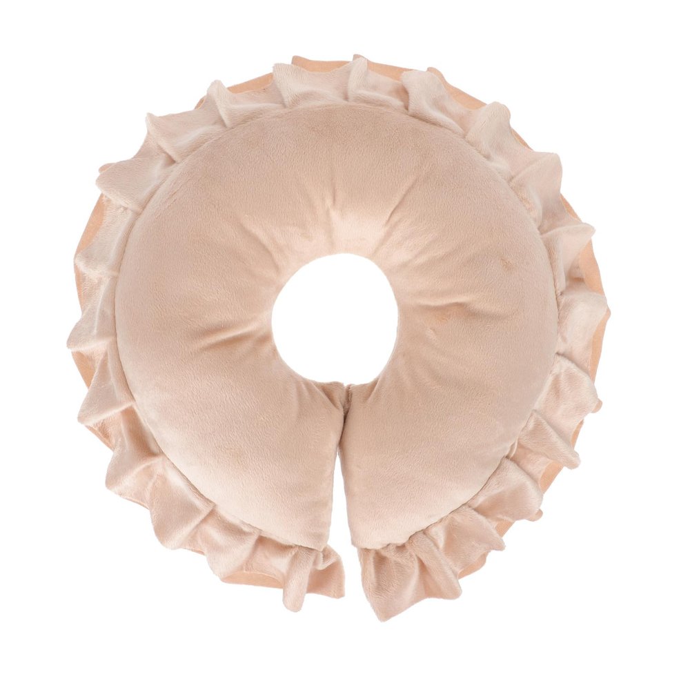 Luxshiny Cotton U-Shaped Facial Massage Pillow with Short Plush Surface