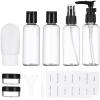 HEATSHAKING Refillable PET Travel Bottle Set with Leak-Proof, Drip-Free Containers and Storage Bag view 1