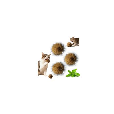 3PC Rabbit Fur Ball Cat Toy