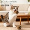 3PC Rabbit Fur Ball Cat Toy view 3