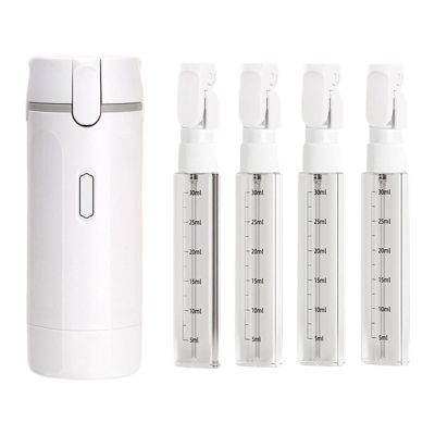 2026 Versatile Travel Dispenser for Personal Care Products, Refillable Container with Integrated Scale, White A