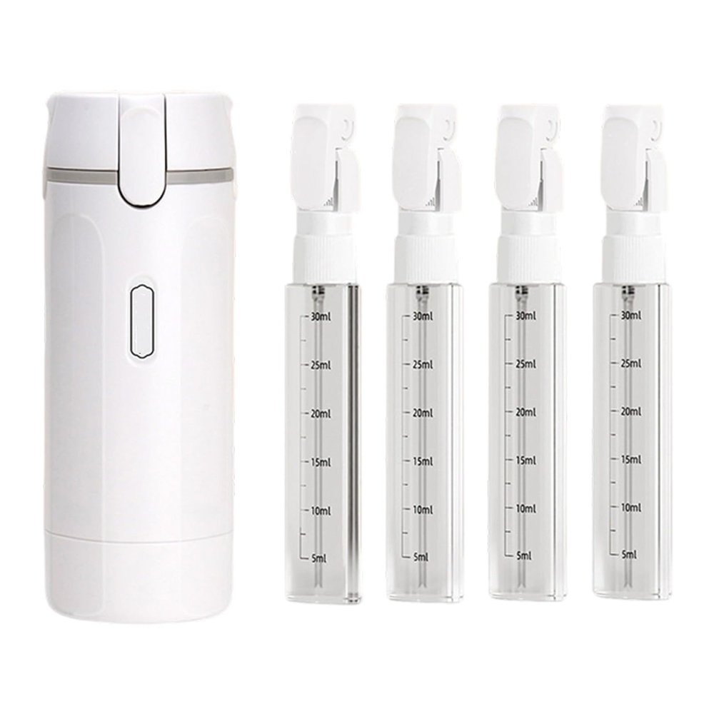 2026 Versatile Travel Dispenser for Personal Care Products, Refillable Container with Integrated Scale, White A
