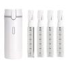 2026 Versatile Travel Dispenser for Personal Care Products, Refillable Container with Integrated Scale, White A view 1