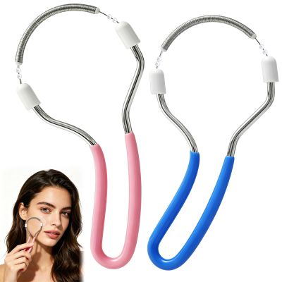 2-Piece Facial Hair Remover for Women, Spring Epilator, Pink + Blue