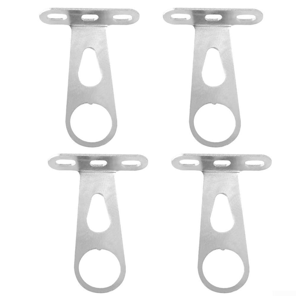 4-Piece Metal Mounting Set for E-Bike and Mountain Bike with Basket and Light Holder (Silver)