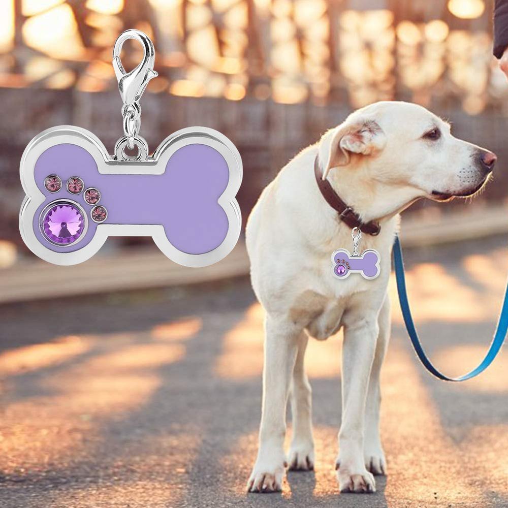Cryfokt Pet ID Tag with Engraving in Bone Shape