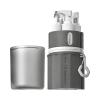 4-in-1 Travel Dispenser Bottle Set, Clear Plastic, Wall-Mountable view 1