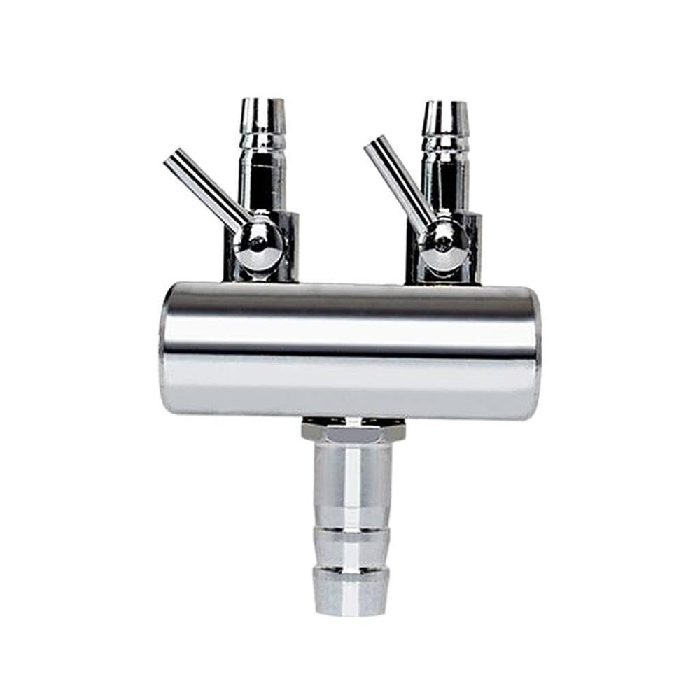 rongweiwang Aquarium Pump Air Distributor, 2-Way, Silver