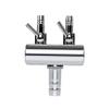 rongweiwang Aquarium Pump Air Distributor, 2-Way, Silver view 1