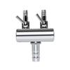 rongweiwang Aquarium Pump Air Distributor, 2-Way, Silver view 2