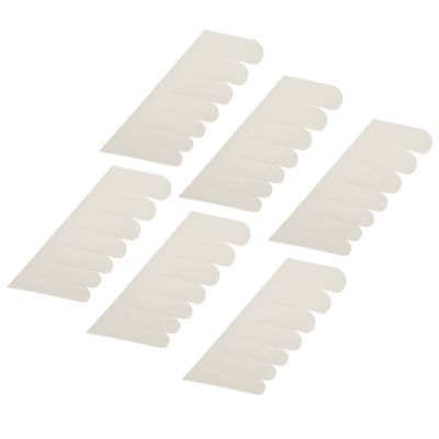 Riuulity Self-Adhesive Silk Nail Wraps, Transparent, White, 6 Pieces