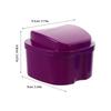 MUCKLILY 5-Pack PP Denture Cases with Drain Basket, Sealed Lid, and Soaking Set view 2