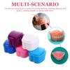 MUCKLILY 5-Pack PP Denture Cases with Drain Basket, Sealed Lid, and Soaking Set view 3
