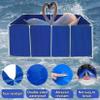ERSINIAN Large Outdoor Fish Pond, Above-Ground Koi Pond with PVC Liner and Steel Frame for Turtles, 1 × 1 × 0.9 m view 2