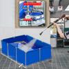 ERSINIAN Large Outdoor Fish Pond, Above-Ground Koi Pond with PVC Liner and Steel Frame for Turtles, 1 × 1 × 0.9 m view 3