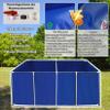 ERSINIAN Large Outdoor Fish Pond, Above-Ground Koi Pond with PVC Liner and Steel Frame for Turtles, 1 × 1 × 0.9 m view 4