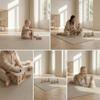 SanoSoft XXL Baby Crawling Mat, Made in Germany, OEKO-TEX Standard 100, 240 x 540 cm, Sand/Beige view 3
