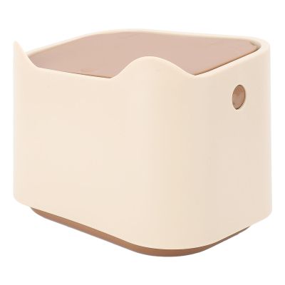 Riuulity Cat Litter Waste Bin, Odor-Resistant, Compact, Durable PP, 7.09 x 4.92 x 5.12 Inches