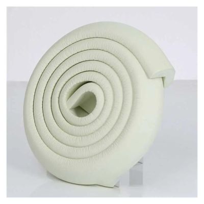 2 m Soft Foam Table Corner Safety Bumper Strip, Self-Adhesive Edge Protector, White