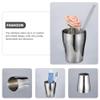 Stainless Steel Toothbrush Cup, Reusable Mouthwash Holder with Stable Base, Silver, 10 x 10 x 8 cm, 500 ml view 3