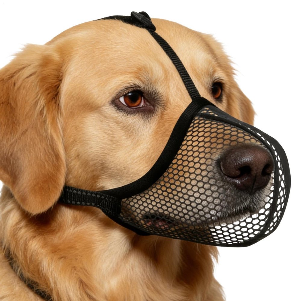 Anti-Bark Dog Muzzle, Adjustable, Breathable