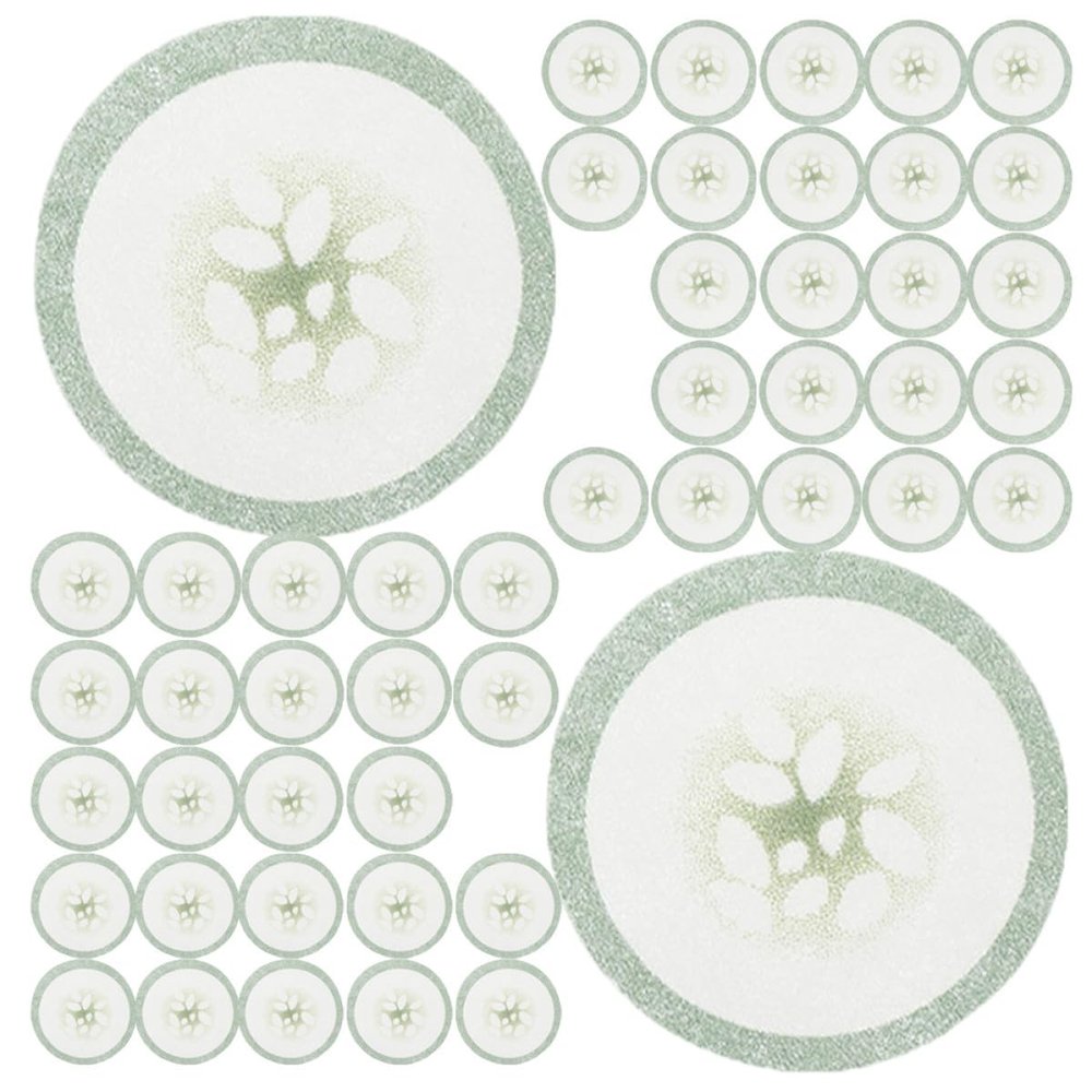 200 Fabric Eye Pads with Cucumber Pattern for Christmas Parties