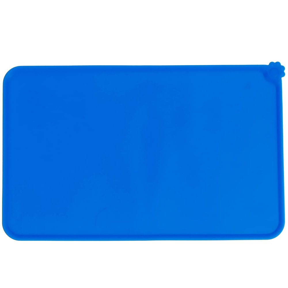 Silicone Pet Feeding Mat, Waterproof, Non-Slip, 47x29 cm, Soft Feeding Pad for Dogs and Cats - Easy to Clean, High Temperature Resistance, Practical for Everyday Use (Blue)
