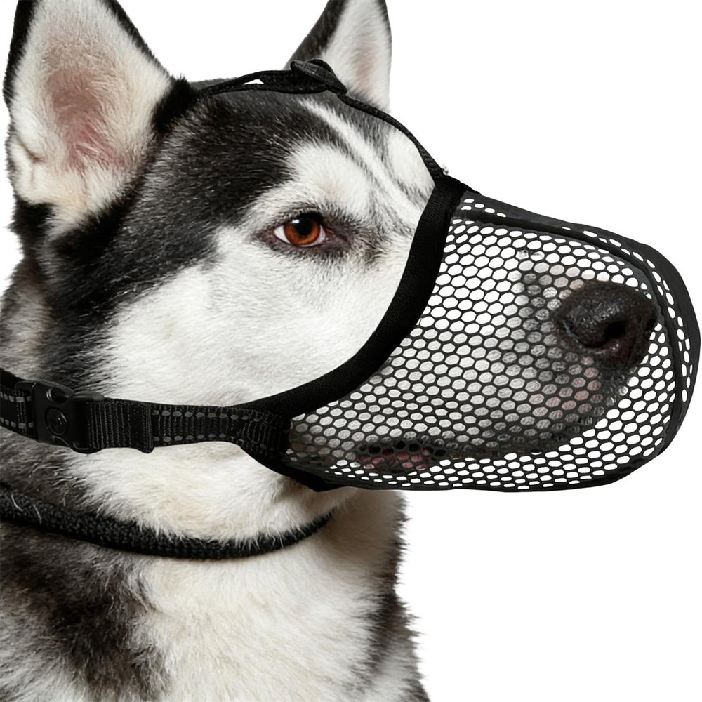 Mesh Dog Muzzle | Soft, Anti-Bark, Reflective Muzzle