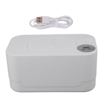 Wet Wipe Warmer with Night Light, Adjustable Temperature, USB, White