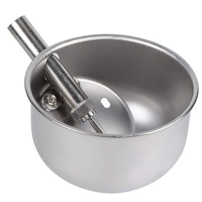 Round Stainless Steel Automatic Drinking Bowl for Piglets and Farm Pigs, 21 cm