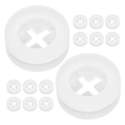 Silicone Straw Hole Plugs for Mason Jar Lids, White