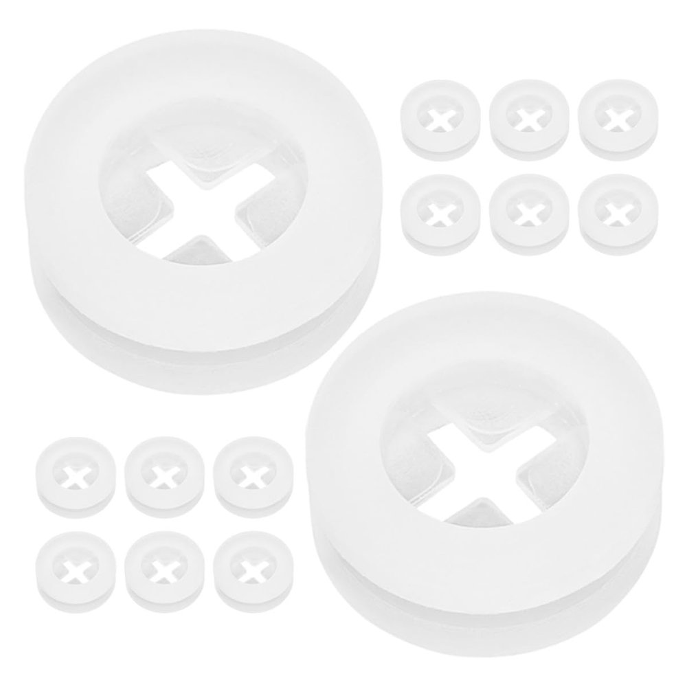 Silicone Straw Hole Plugs for Mason Jar Lids, White