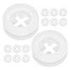 Silicone Straw Hole Plugs for Mason Jar Lids, White view 1
