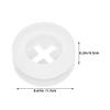 Silicone Straw Hole Plugs for Mason Jar Lids, White view 2