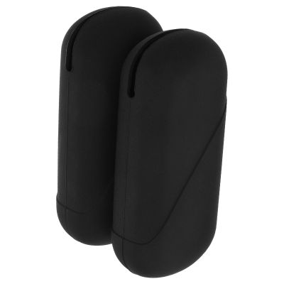 SWETRACE 2-Piece Practical Silicone Storage Boxes for Menstrual Cups, Portable, Black