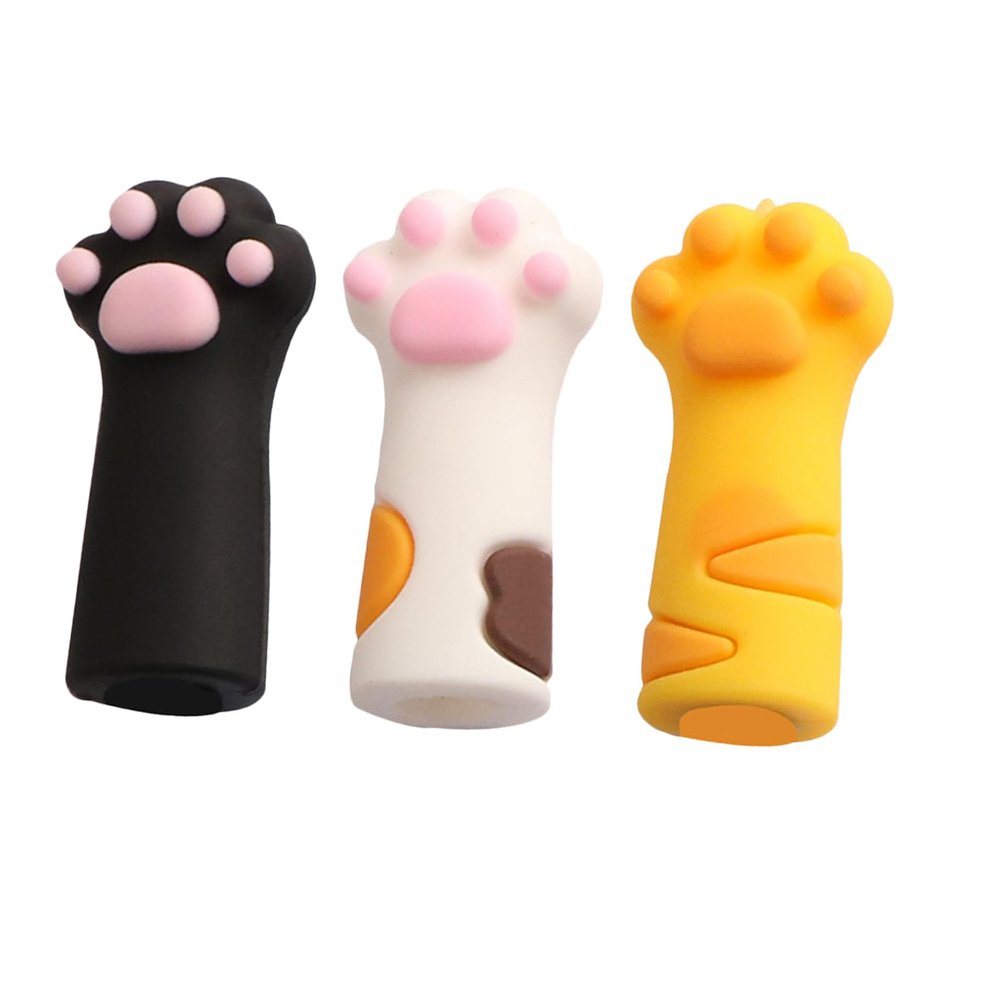 WRITWAA 3-Pack Silicone Scissor Protective Caps with Cat Paw Design