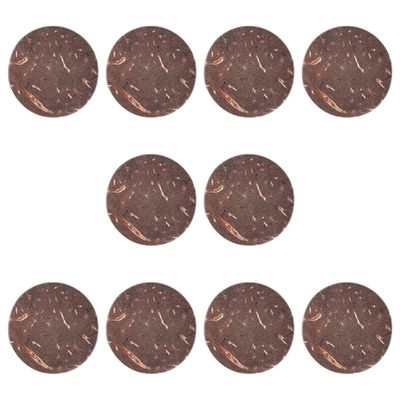 GLEAVI 10 Polished Brown Round Coconut Shell Wood Discs for Aquarium Decor and DIY Model Making