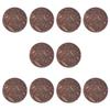 GLEAVI 10 Polished Brown Round Coconut Shell Wood Discs for Aquarium Decor and DIY Model Making view 1