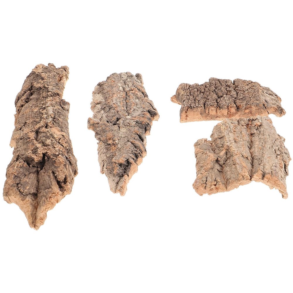 Happyyami 4-Piece Natural Wood Bark Decor for Terrariums