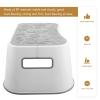 TOPPERFUN White Toilet Step Stool Made of Sturdy PP with Non-Slip Feet and Elegant Design for Bathrooms and Accessible Living view 3